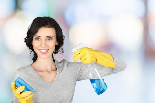 Local carpet cleaner treating high-traffic carpet areas in Hammersmith