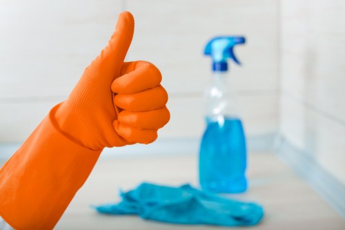 Office cleaning team maintaining a professional workplace in Hammersmith