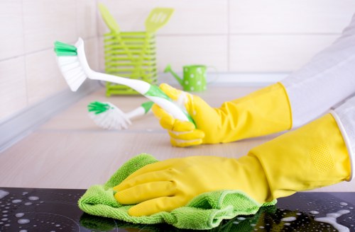 Local cleaners preparing a Hammersmith property for final inspection