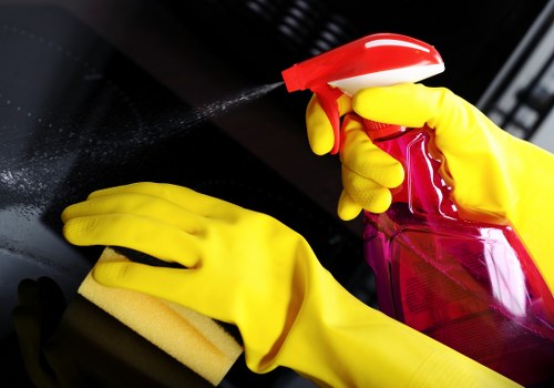Professional cleaners managing access and scheduling details