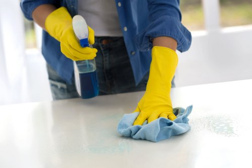 Routine kitchen and bathroom cleaning in a Hammersmith property