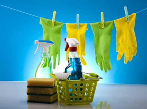 Local office cleaners working in a shared workspace near Hammersmith